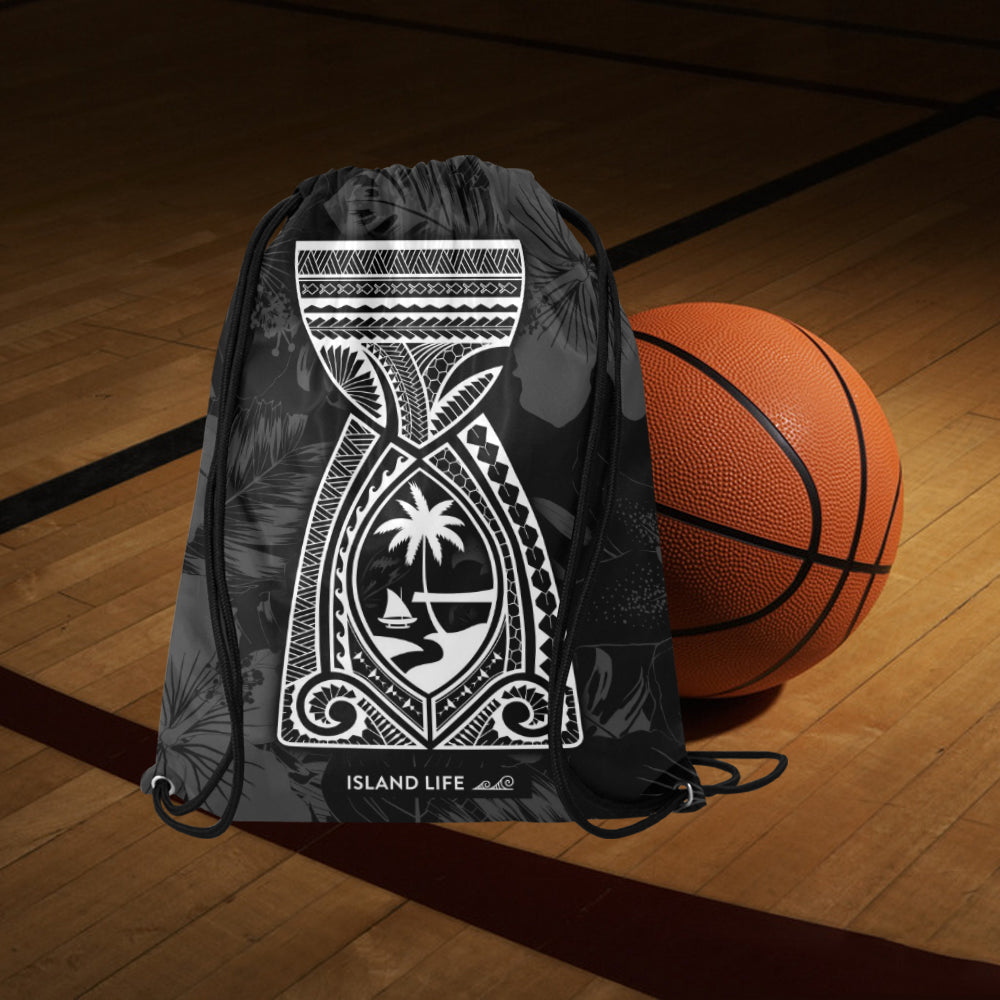 Latte Stone Tribal Large Drawstring Bag