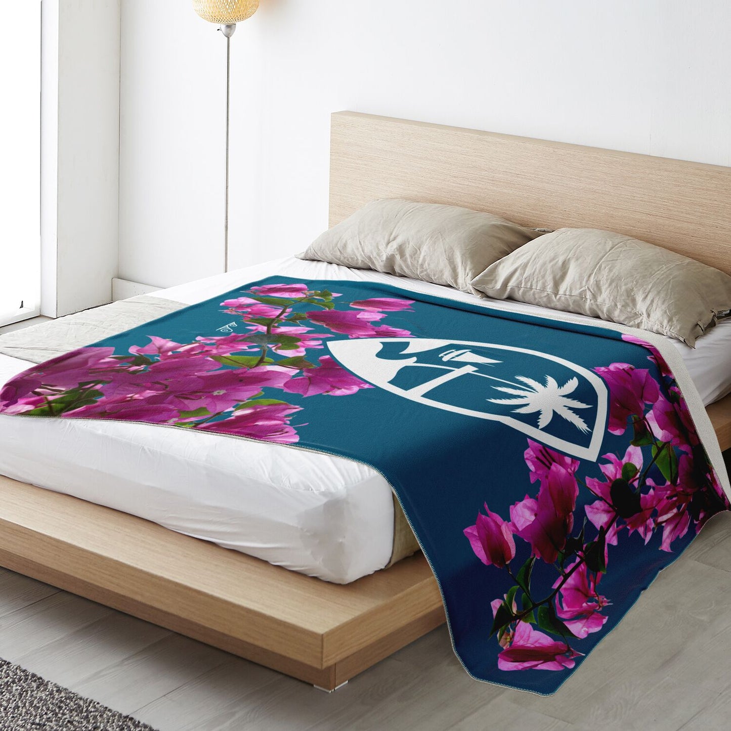 Guam Puti Tai Nobio Bougainvillea Microfleece Blanket