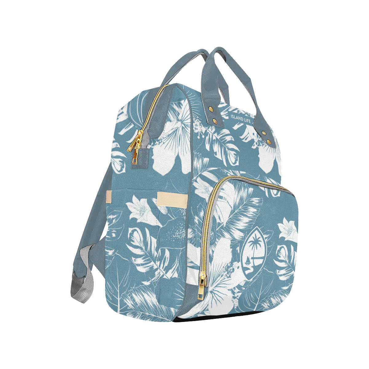 Guam Slate Floral Baby Diaper Backpack Bag