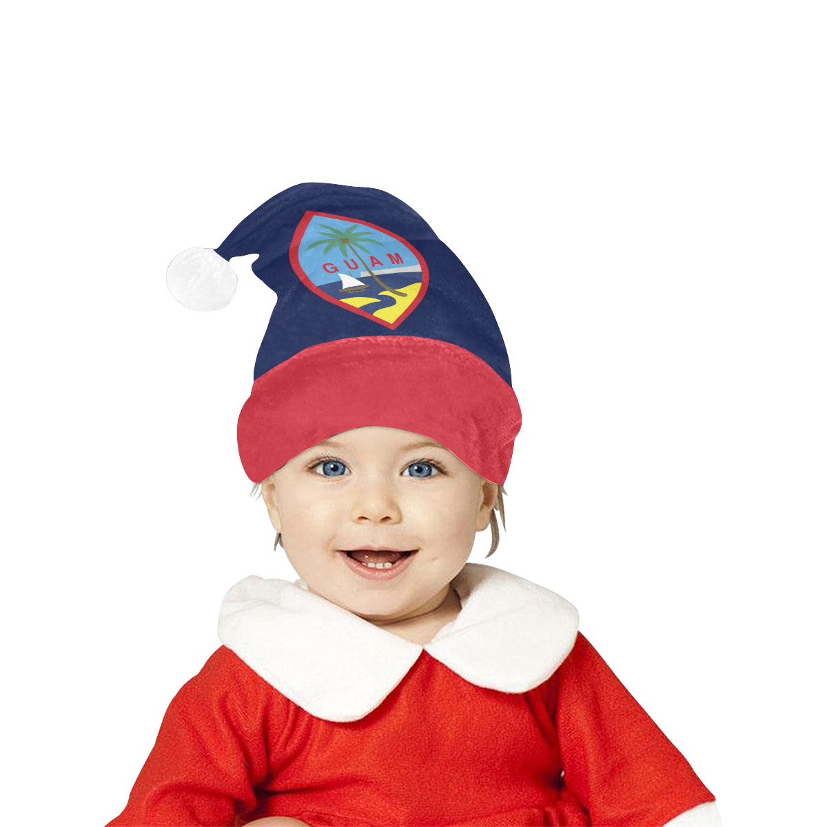 Guam Flag Christmas Santa Hat