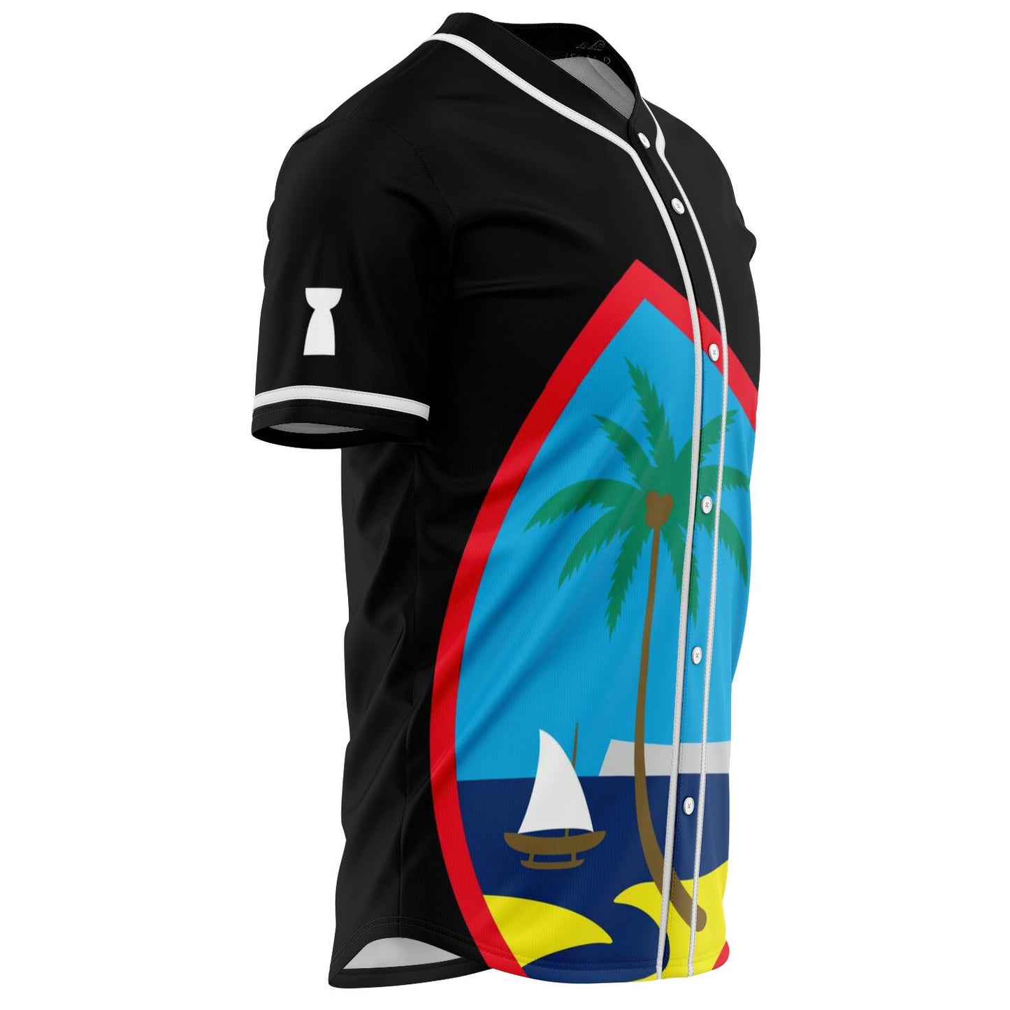 Guam Seal Black Baseball Jersey
