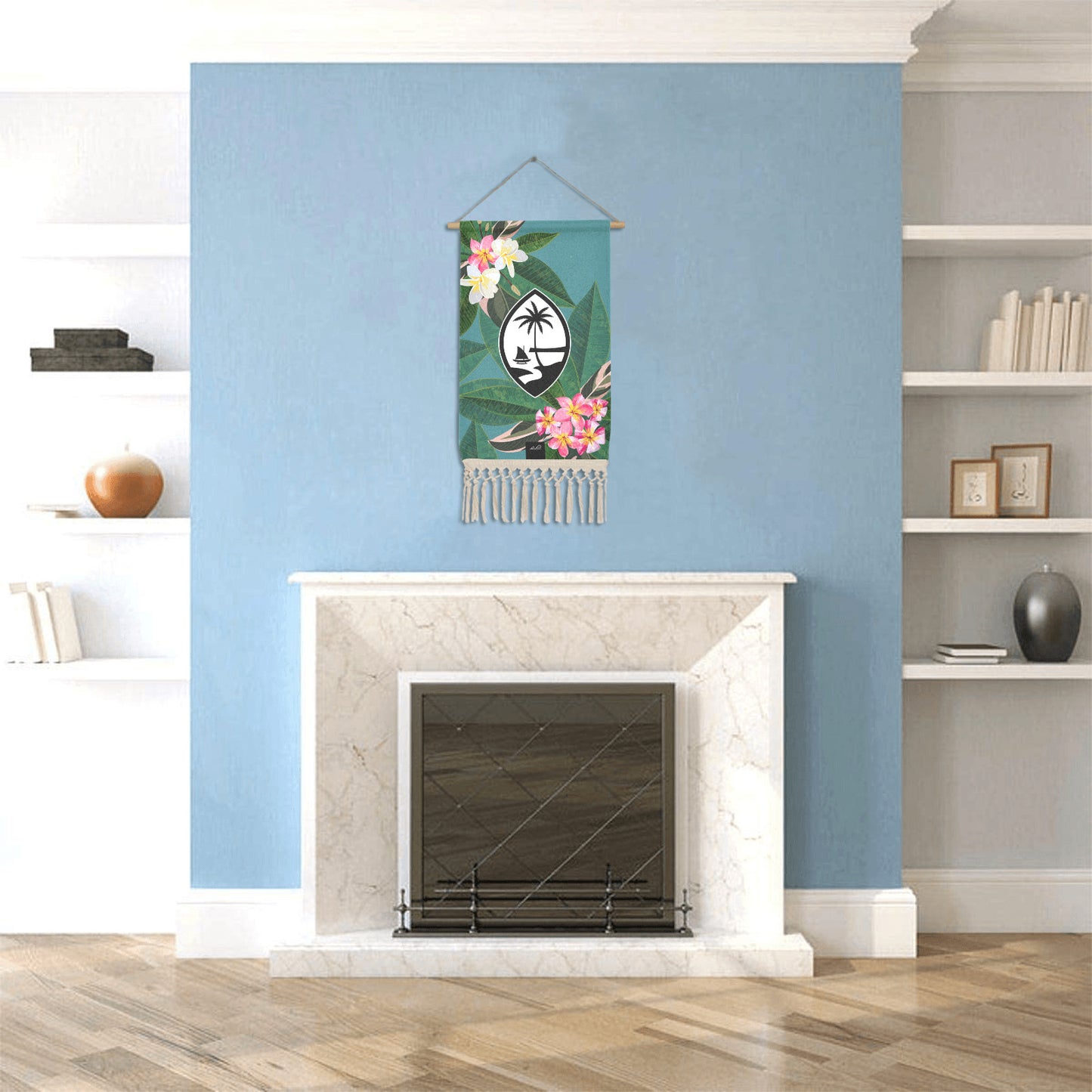 Guam Plumeria Linen Hanging Poster