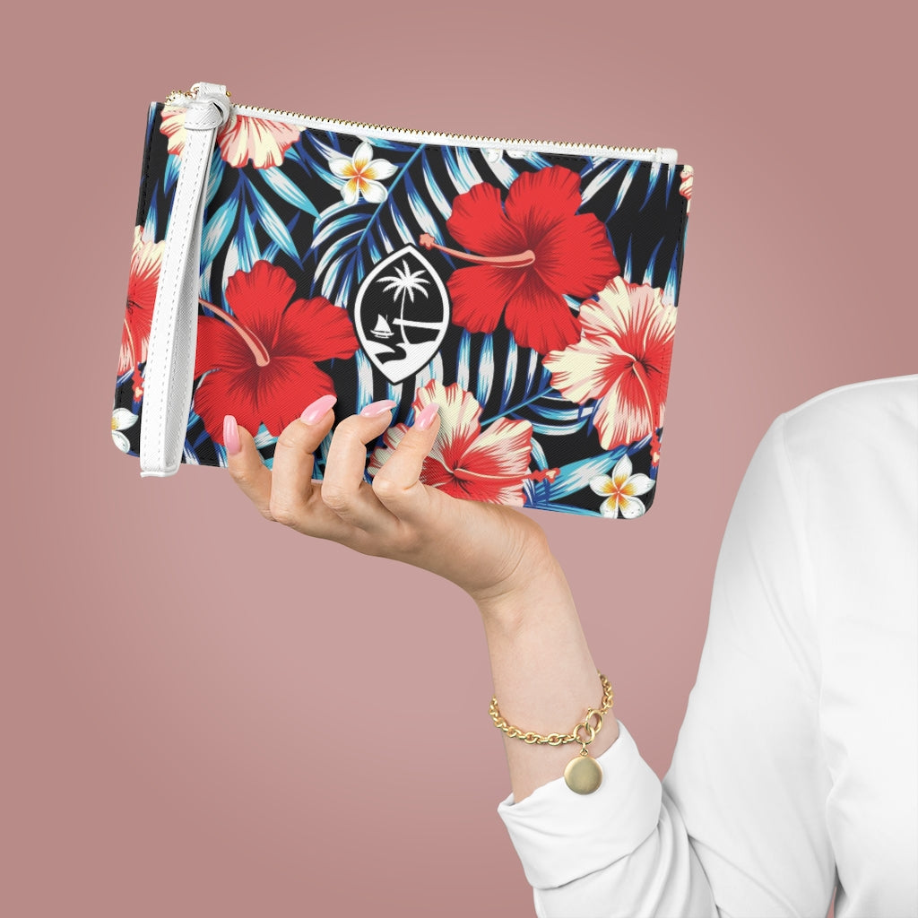 Guam Tropical Hibiscus Clutch Bag