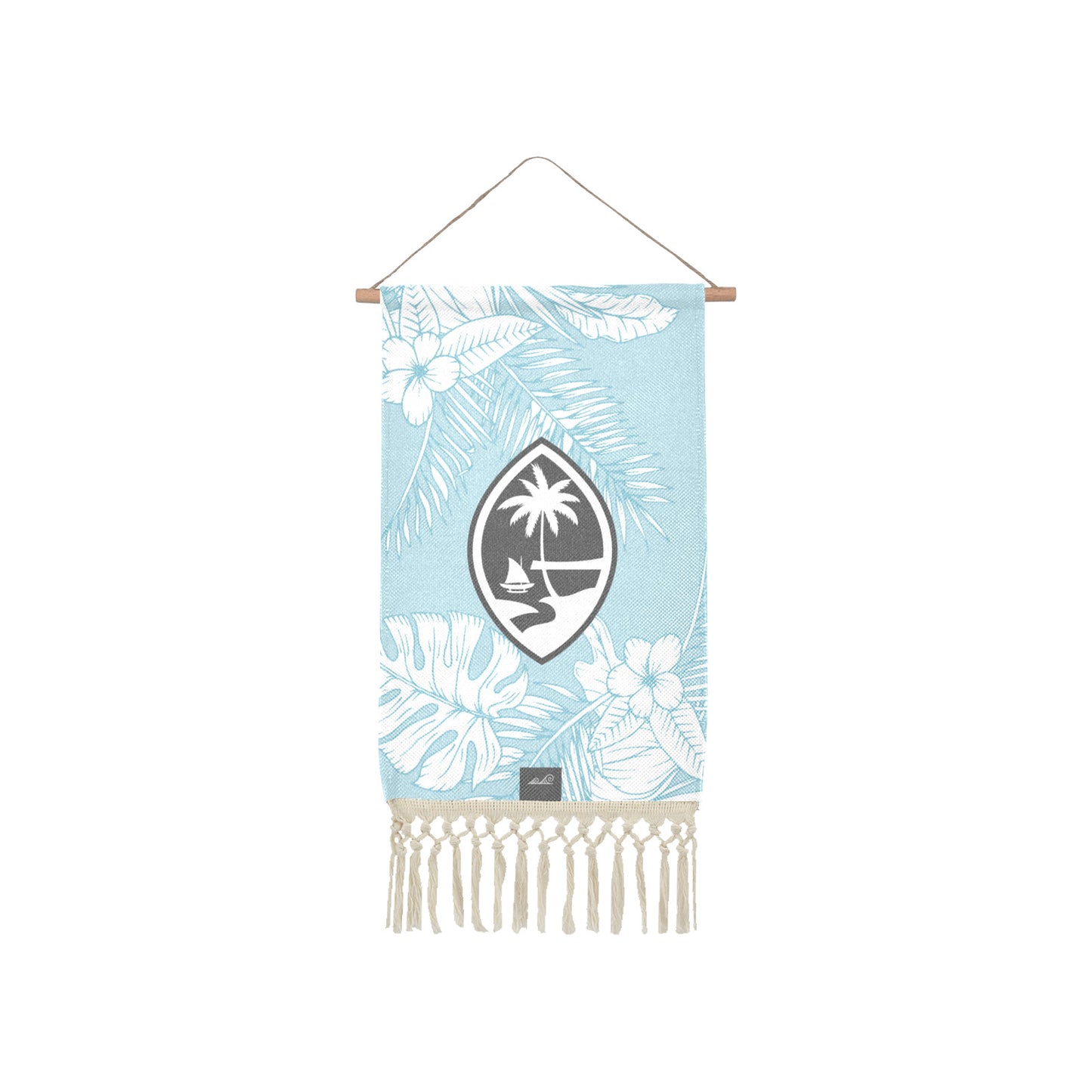 Guam Jungle Leaves Linen Hanging Poster