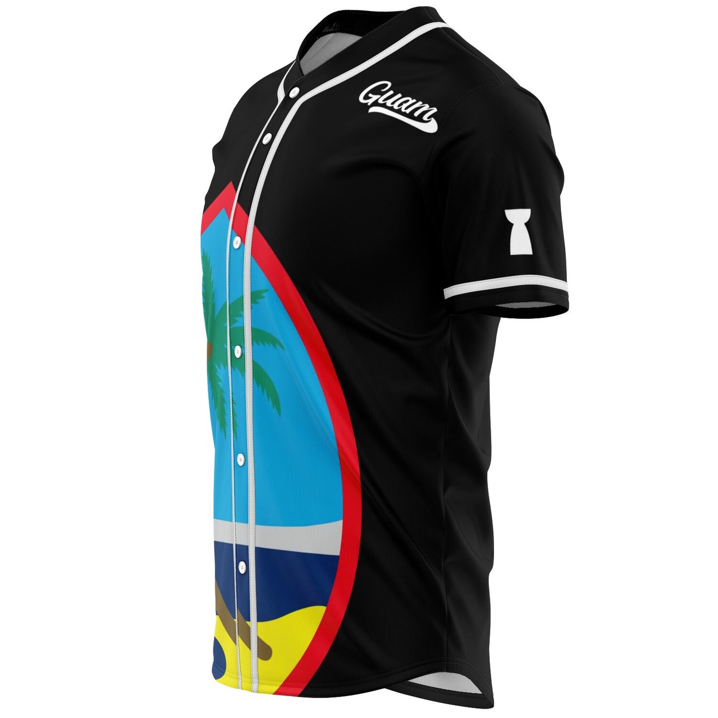 Guam Seal Black Baseball Jersey