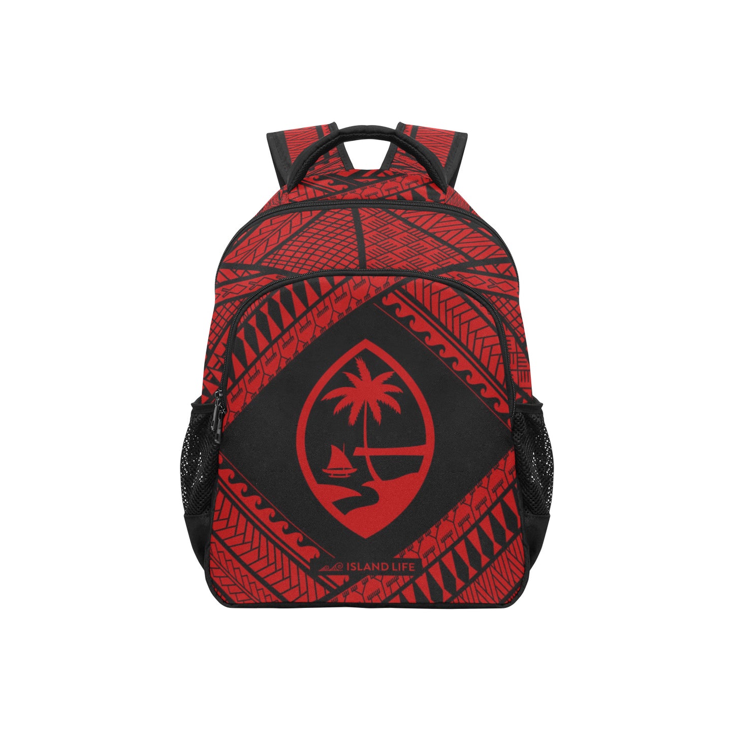 Guahan Tribal Red Multifunctional Backpack