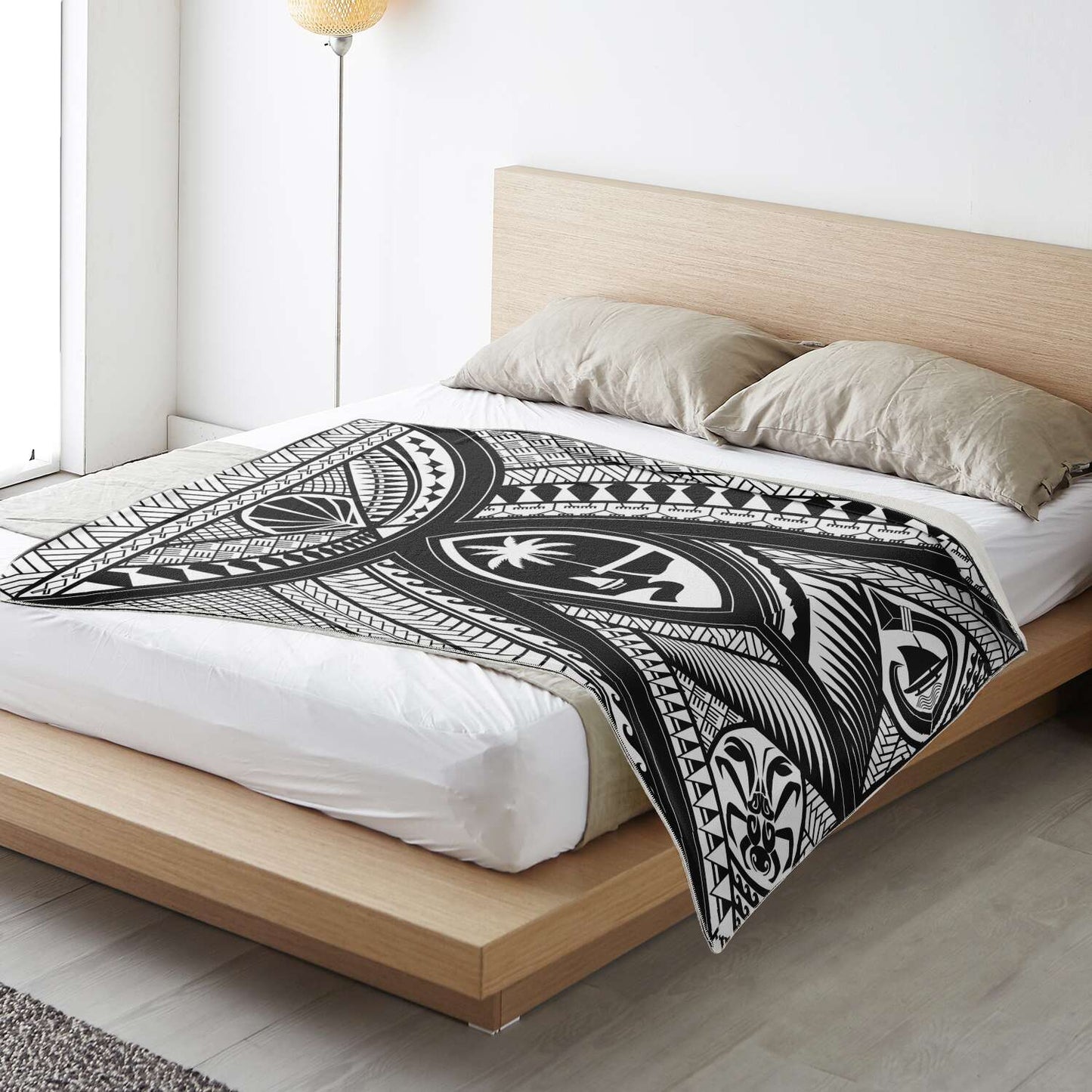 Guahan Modern Tribal Microfleece Blanket