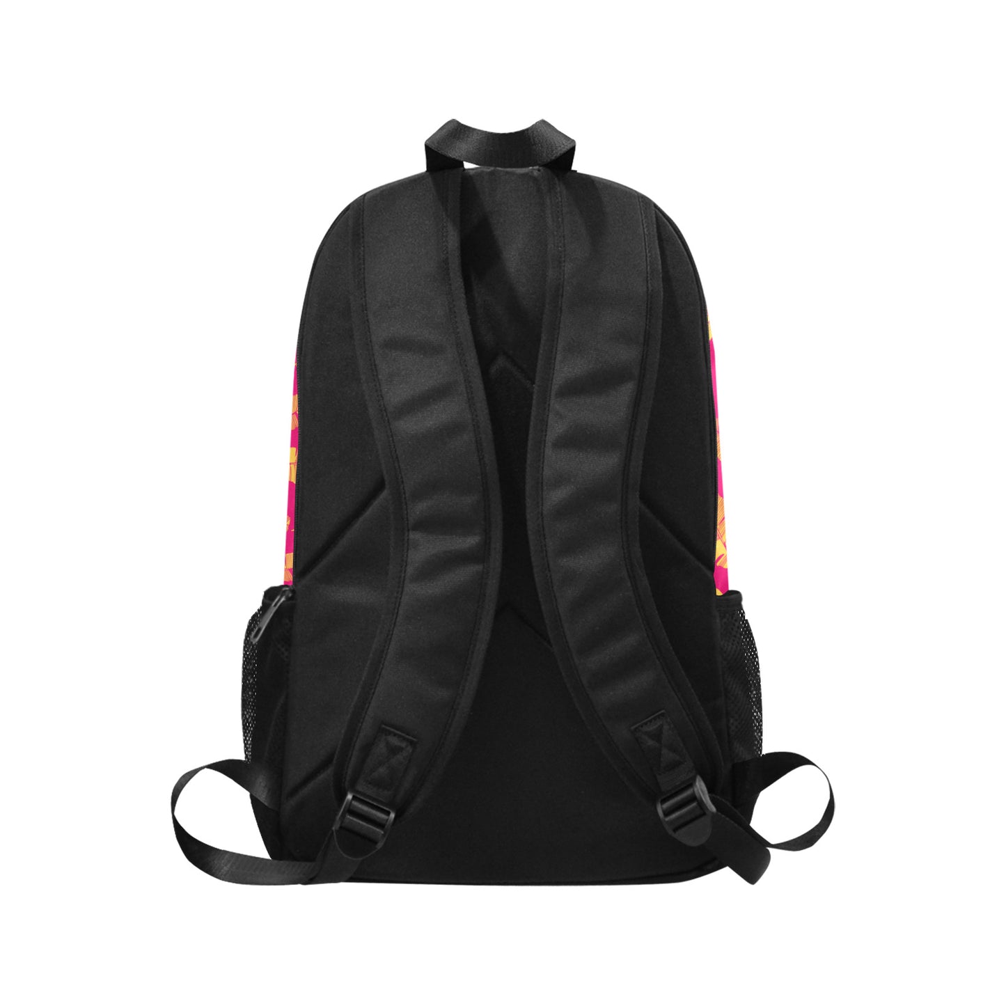 Guam Banana Leaves Pink Yellow Laptop Side Pockets Backpack