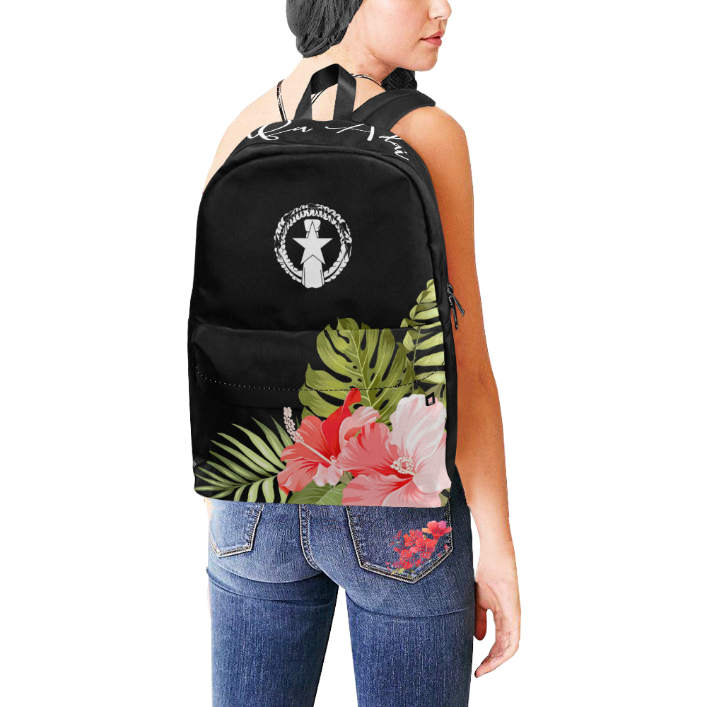 Hafa Adai CNMI Saipan Tinian Rota Pink Hibiscus Classic Backpack