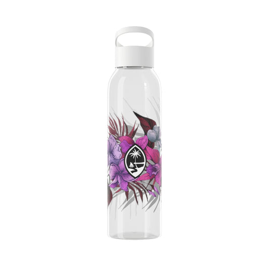 Guam Vintage Hibiscus Sky Water Bottle