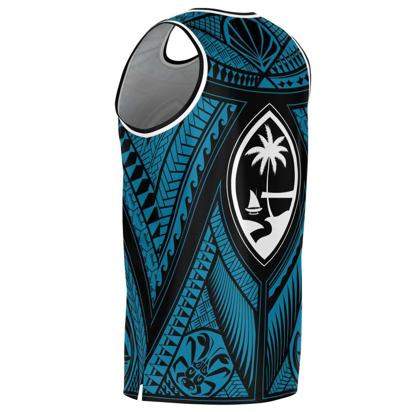 Guahan Tribal Blue Basketball Jersey