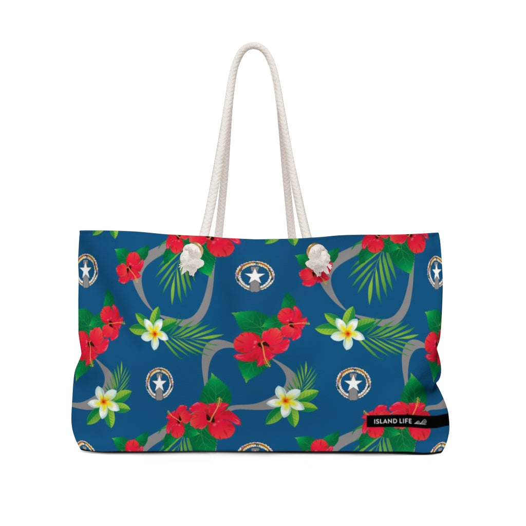 CNMI Flag Flowers Weekender Tote Bag
