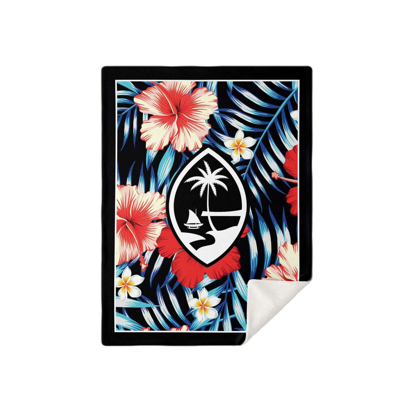 Guam Tropical Floral Microfleece Blanket