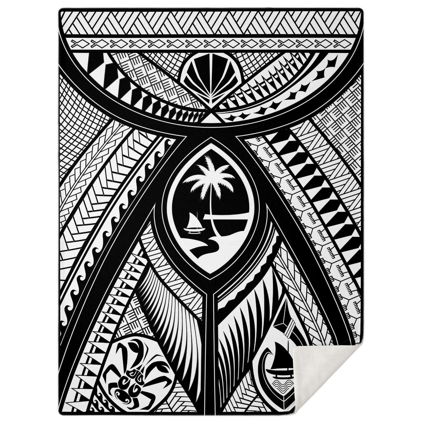 Guahan Modern Tribal Microfleece Blanket