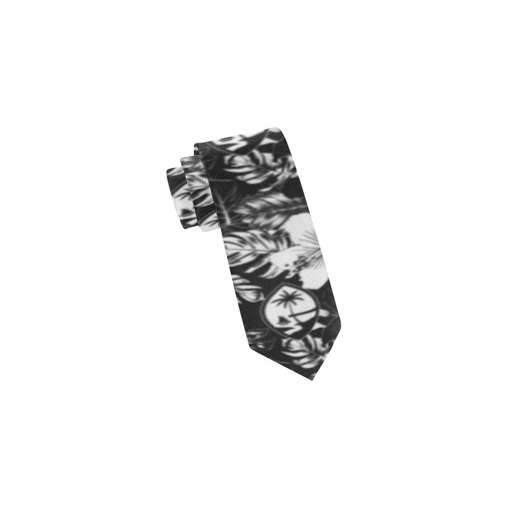 Guam Black Hibiscus Classic Necktie