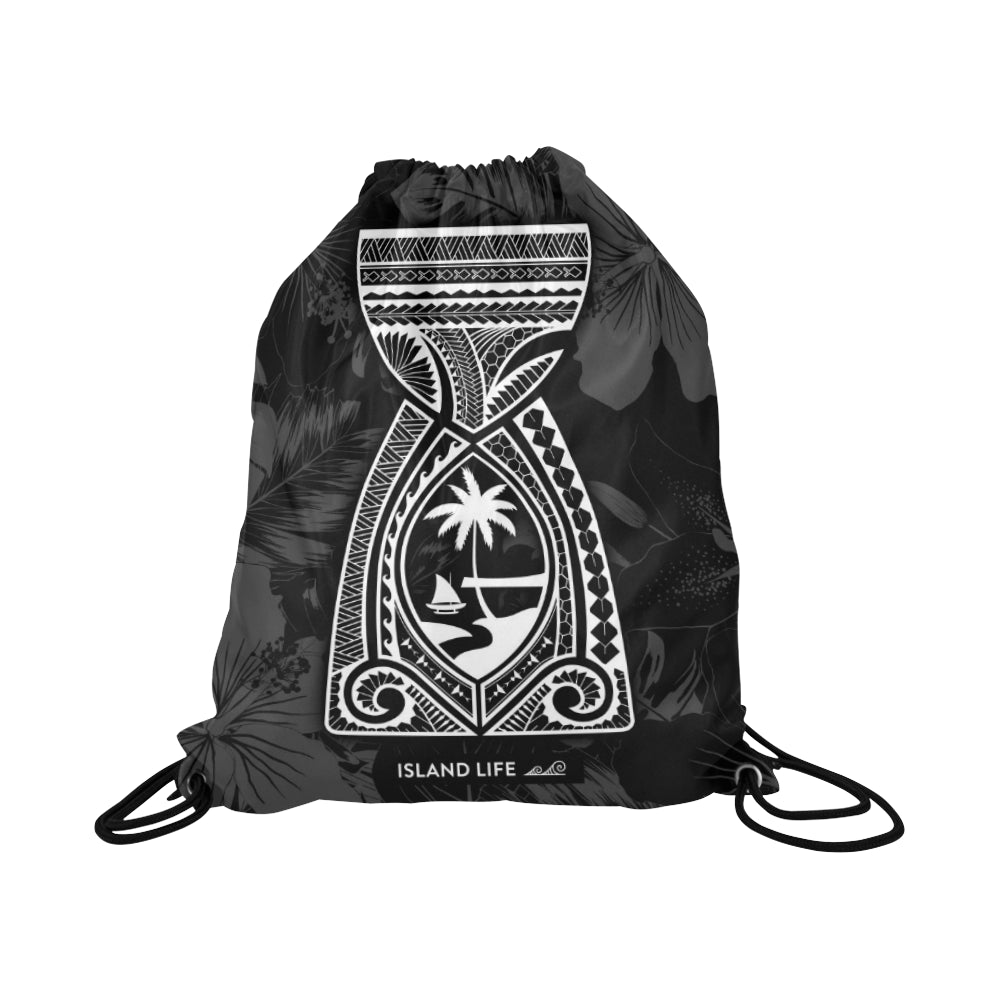 Latte Stone Tribal Large Drawstring Bag