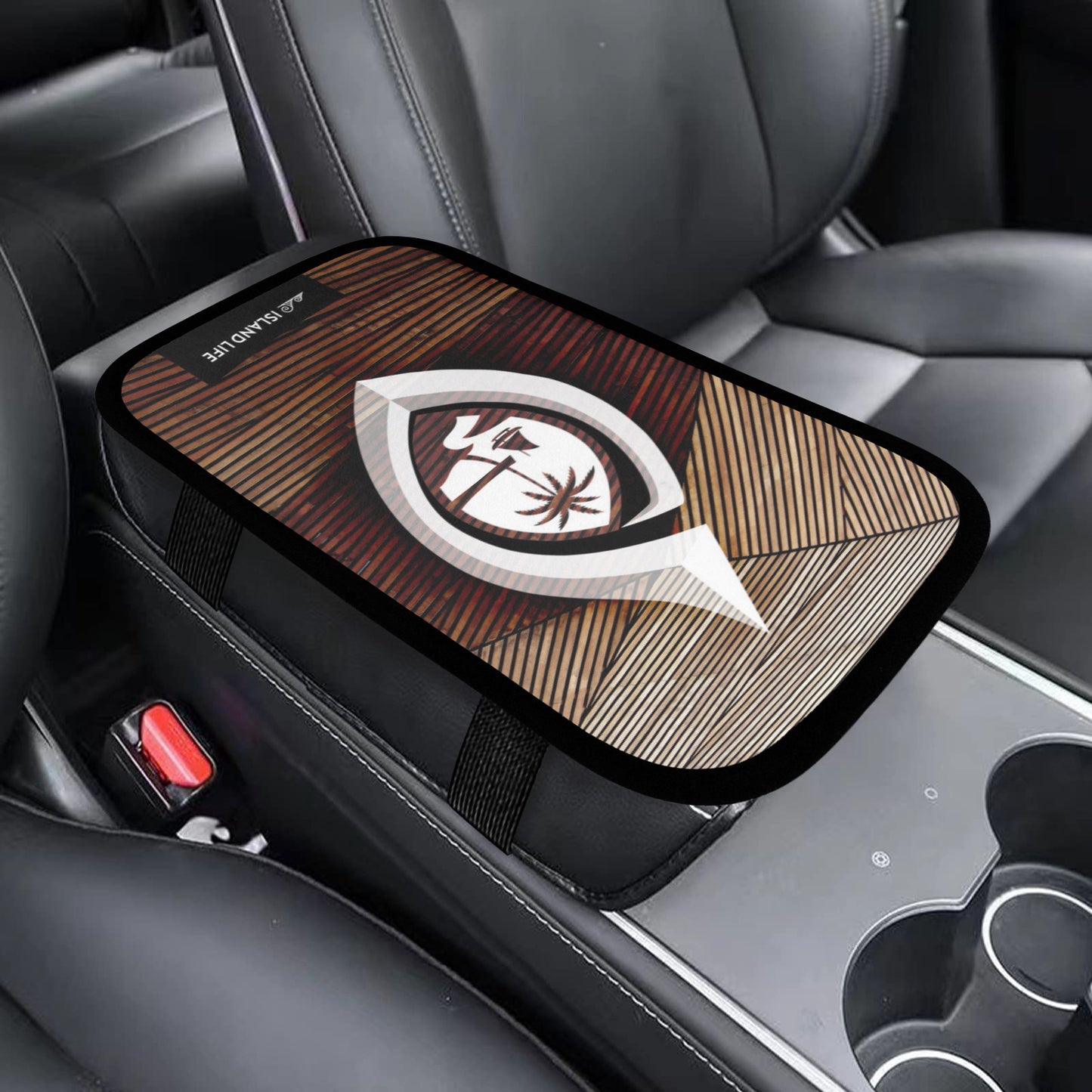 Guam Tribal Hook Car Armrest Cover