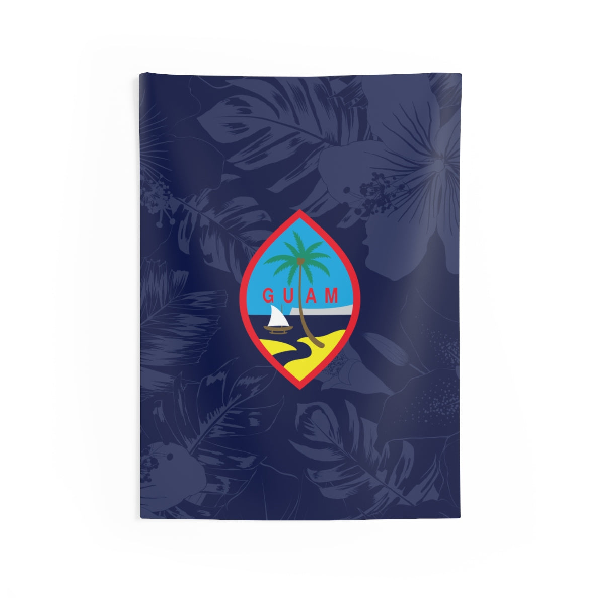 Guam Flag Hibiscus Indoor Wall Tapestry