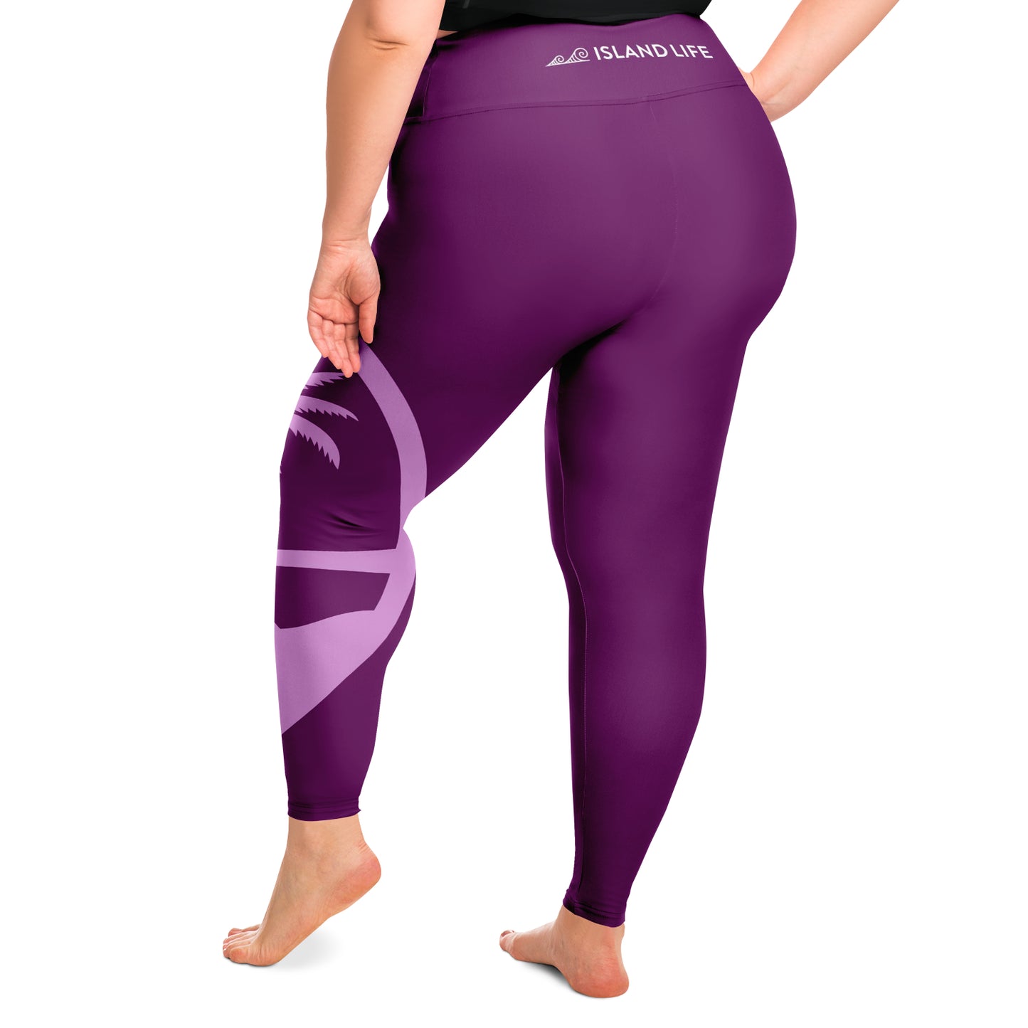 Guam Seal Island Girl Purple Curvy Leggings