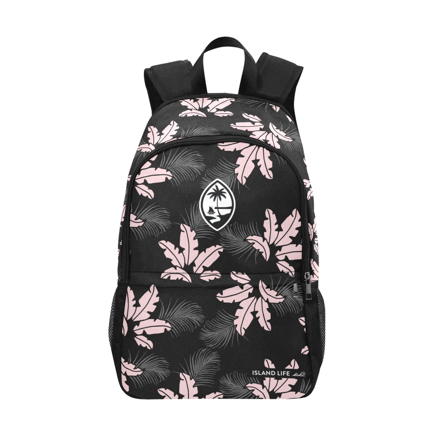 Guam Banana Coconut Laptop Side Pockets Black Backpack