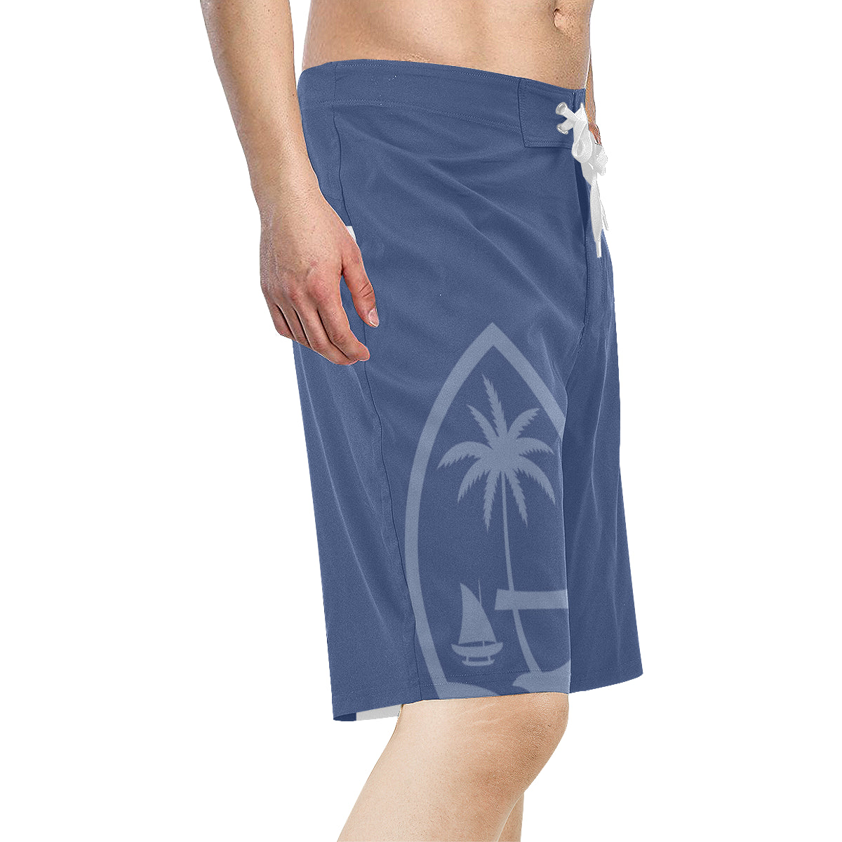 Guam Seal Mens Blue All Over Print Board Shorts