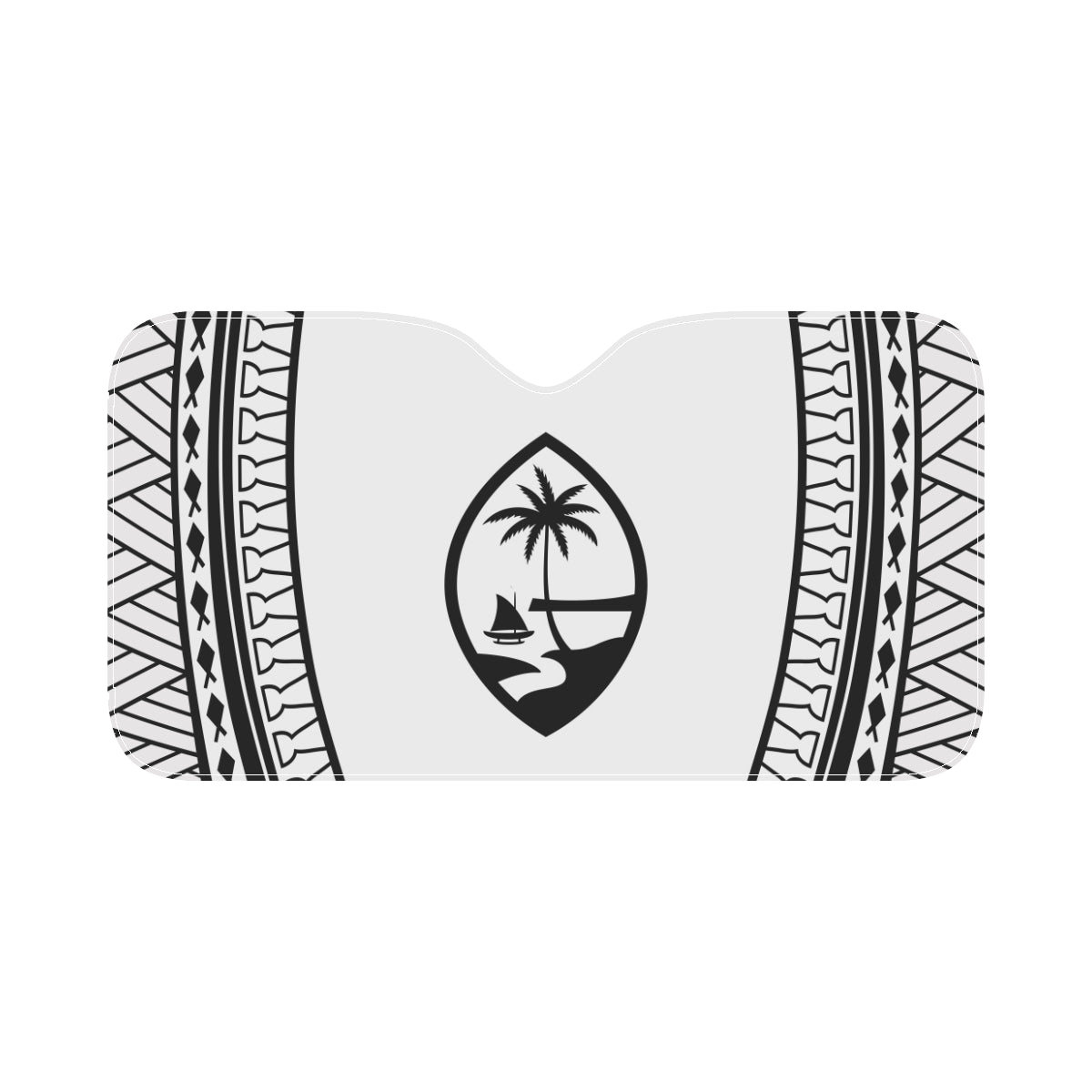 Guam Seal Black and White Car Sun Shade