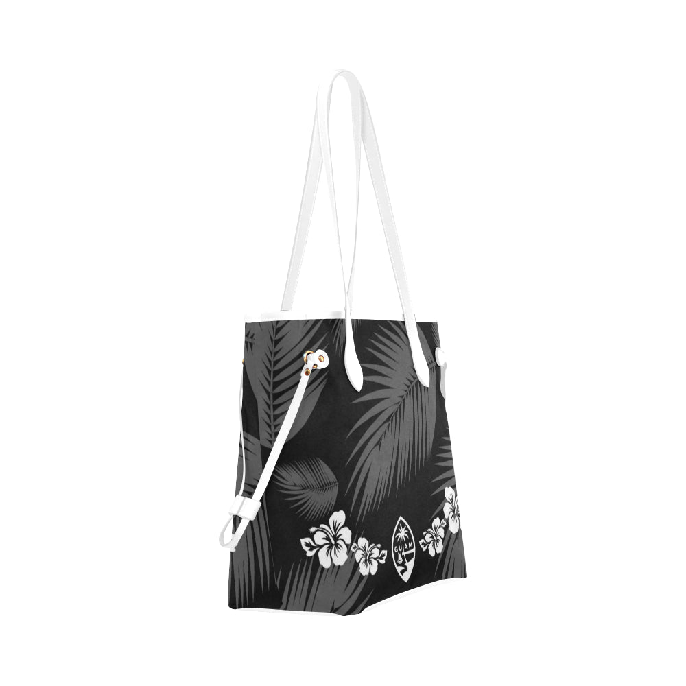 Guam Seal Hibiscus Leaves Canvas Tote Bag