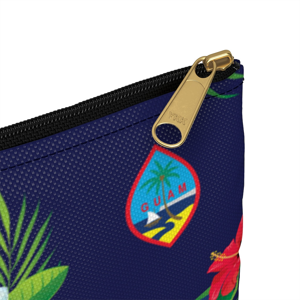 Guam Flag Flowers Accessories Carry All Pouch