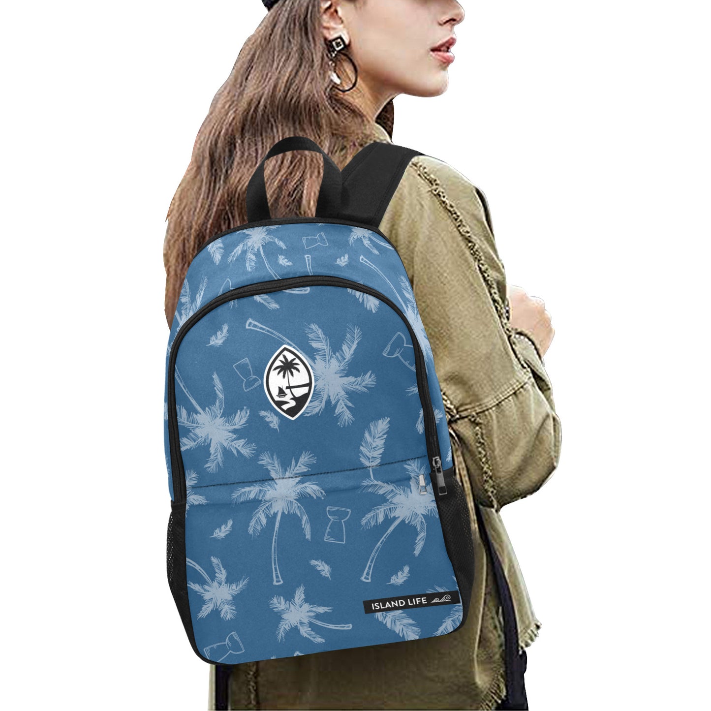 Guam Latte Stone Coconut Trees Laptop Side Pockets Backpack