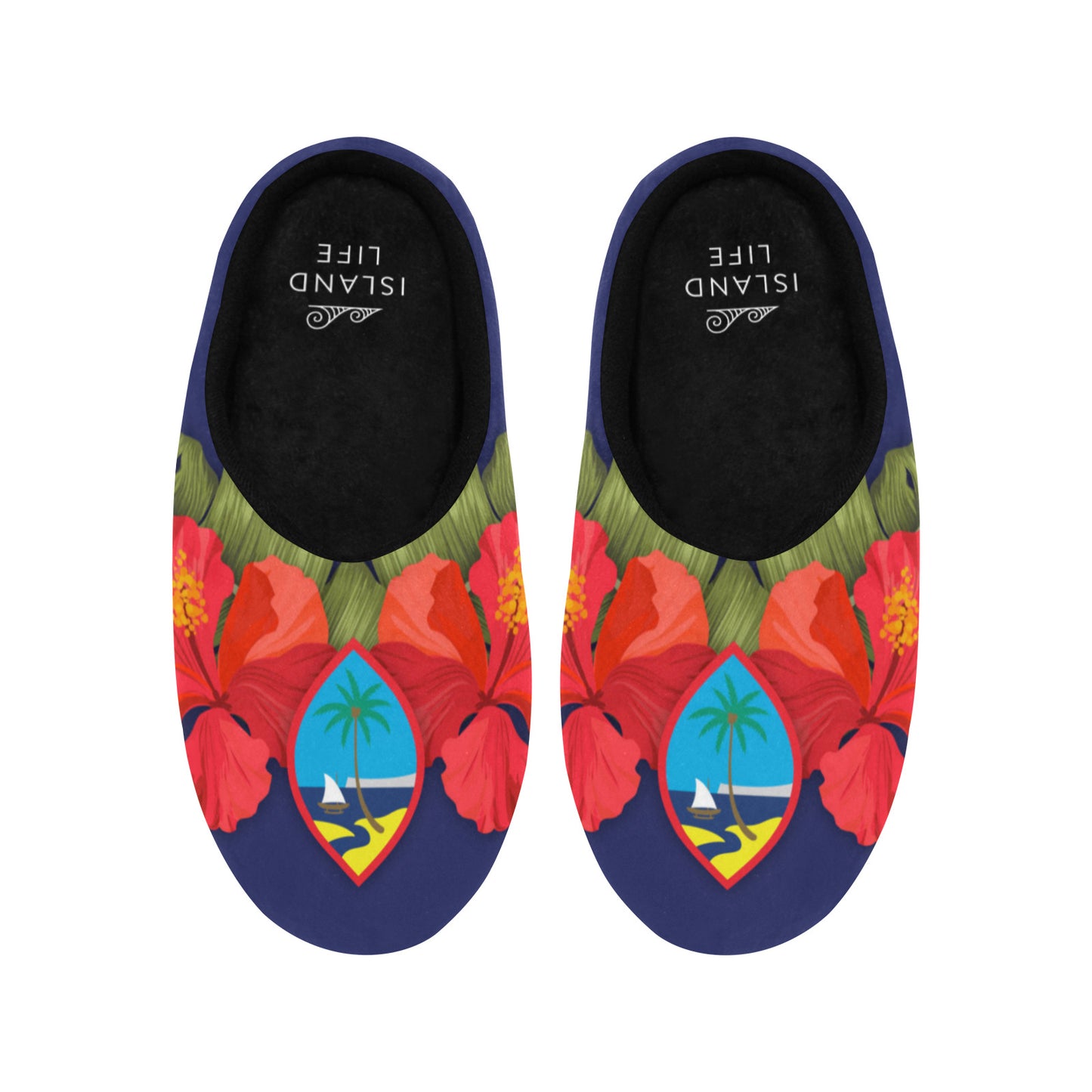 Guam Seal Hibiscus Paradise Women's House Slippers