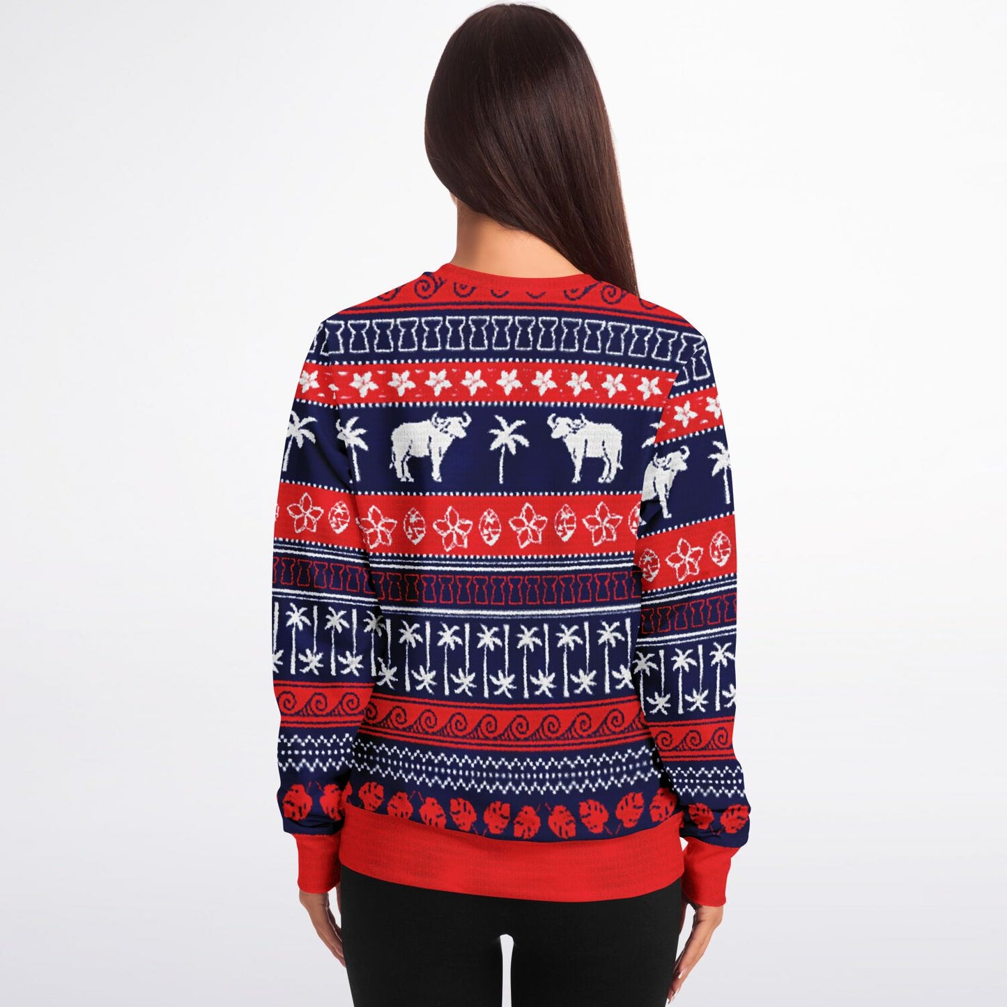 Guam Carabao Christmas Faux Sweater Sweatshirt