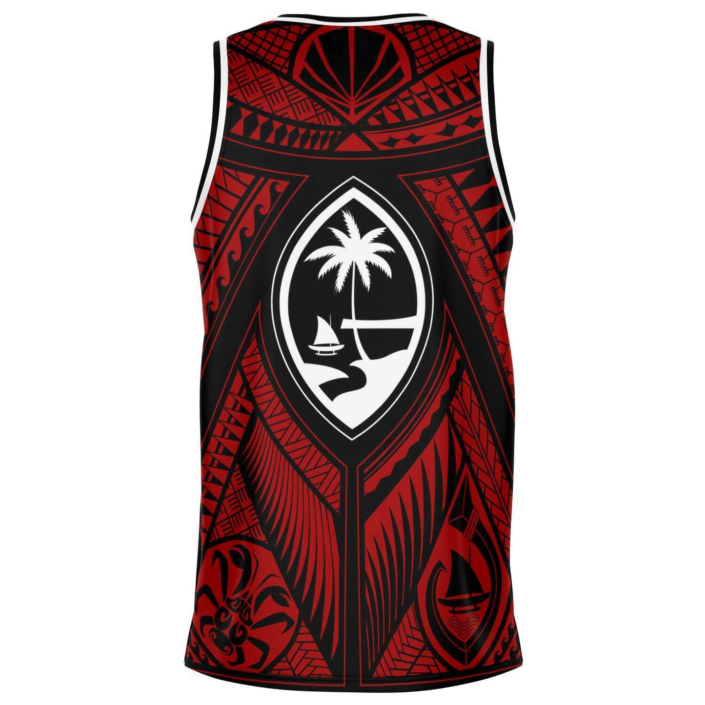 Guahan Tribal Red Basketball Jersey