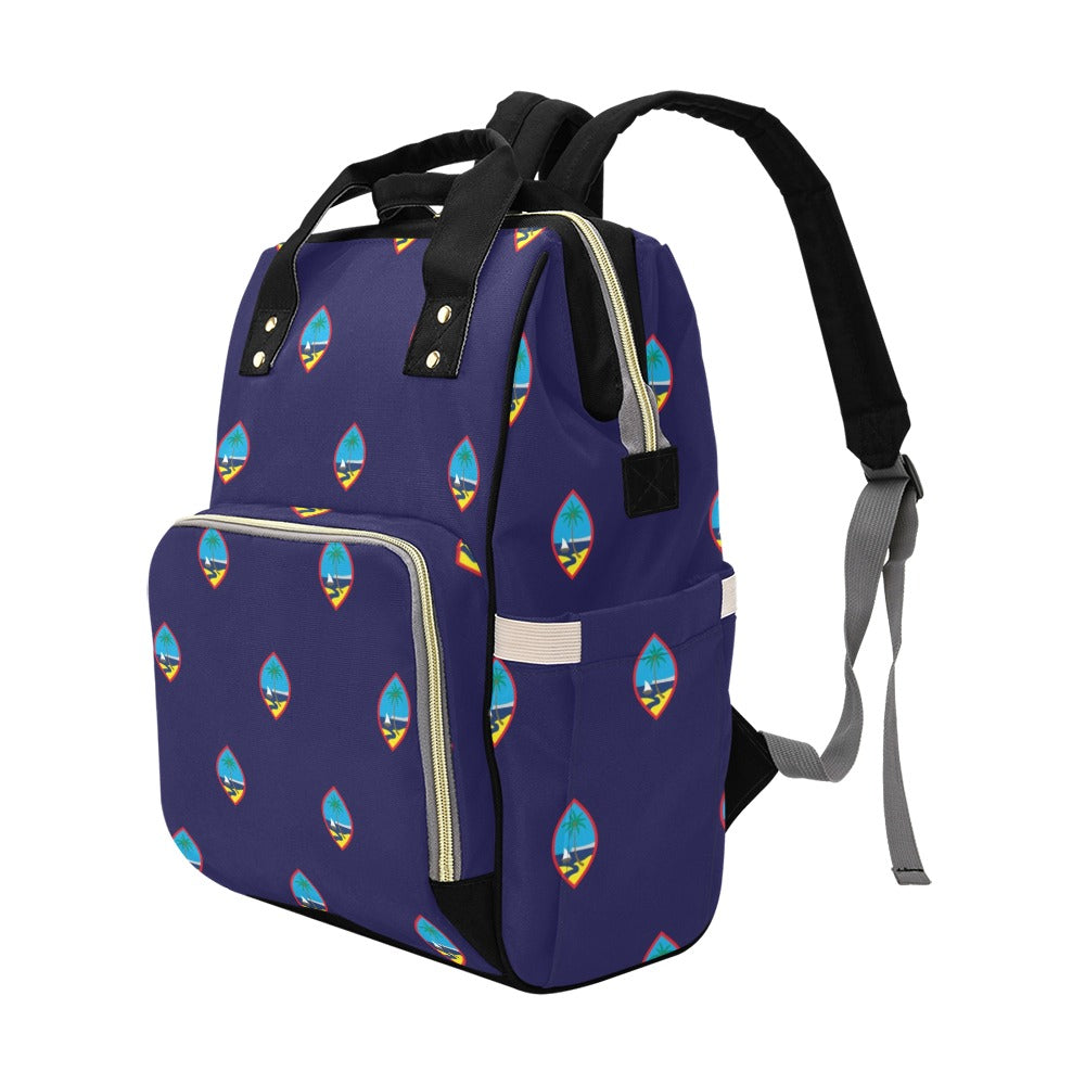 Guam Flag Multi-Function Baby Diaper Backpack Bag