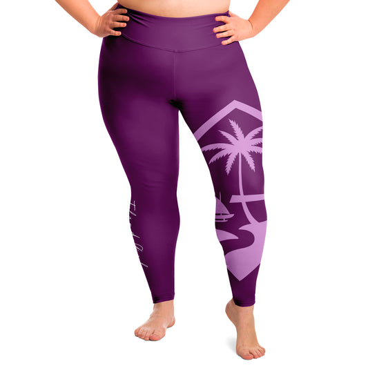 Guam Seal Island Girl Purple Curvy Leggings