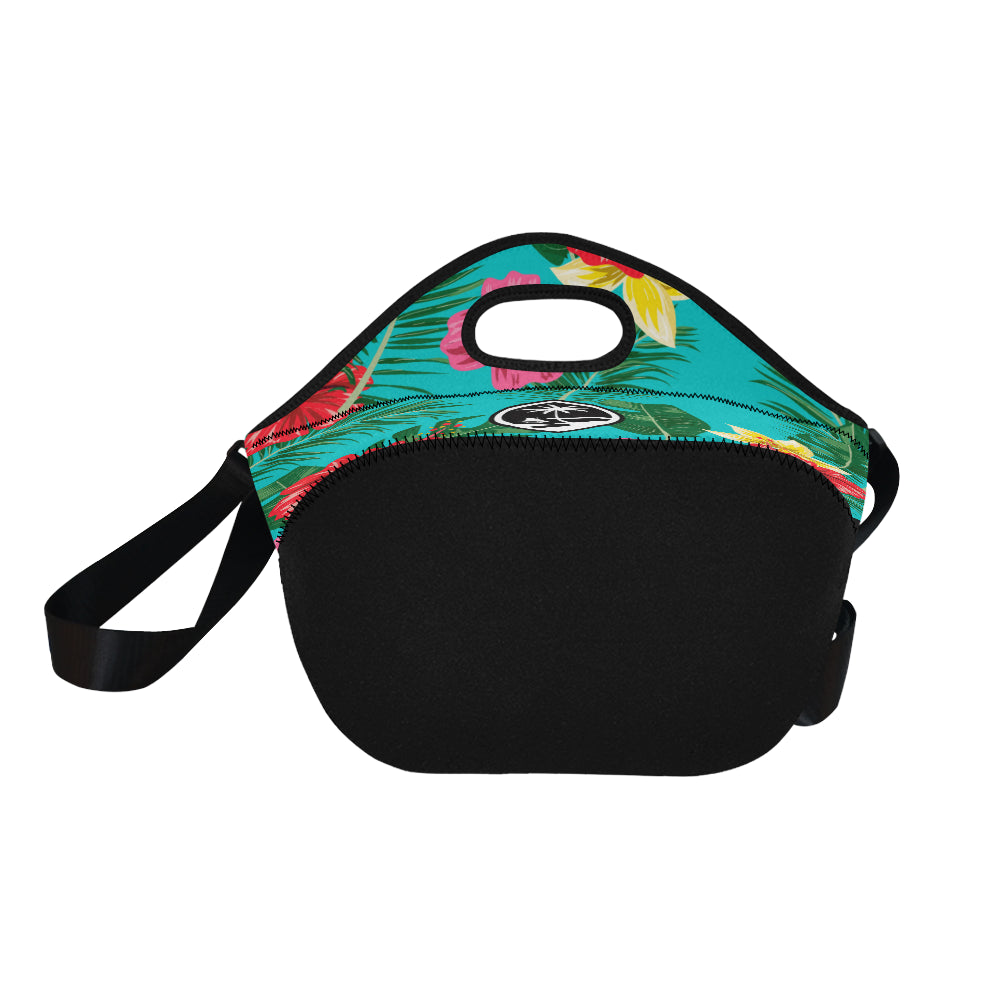 Floral Guam Neoprene Lunch Bag Large