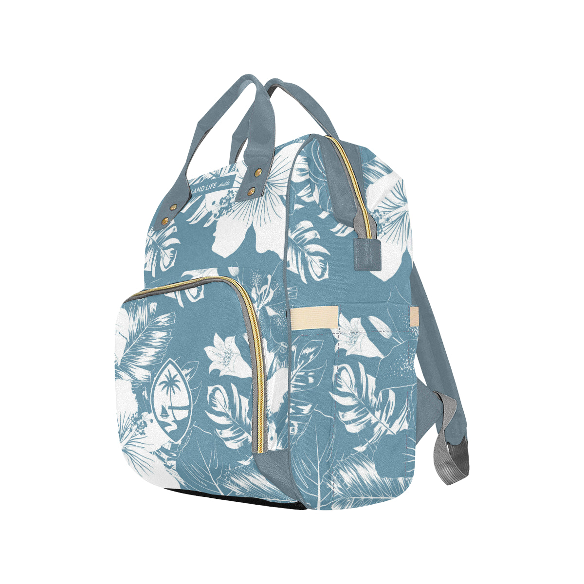 Guam Slate Floral Baby Diaper Backpack Bag