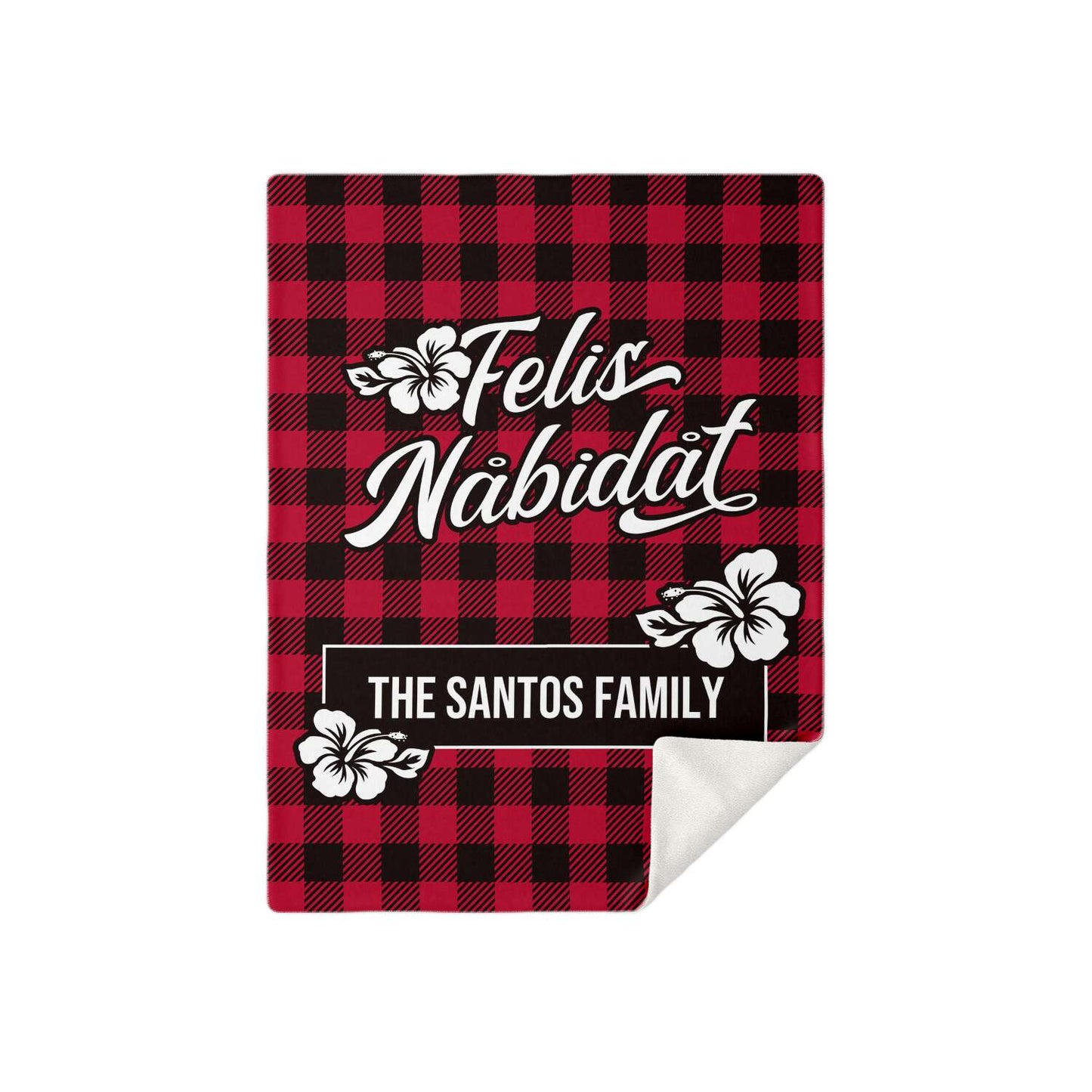 Felis Nabidat Christmas Guam CNMI Microfleece Blanket with Personalization