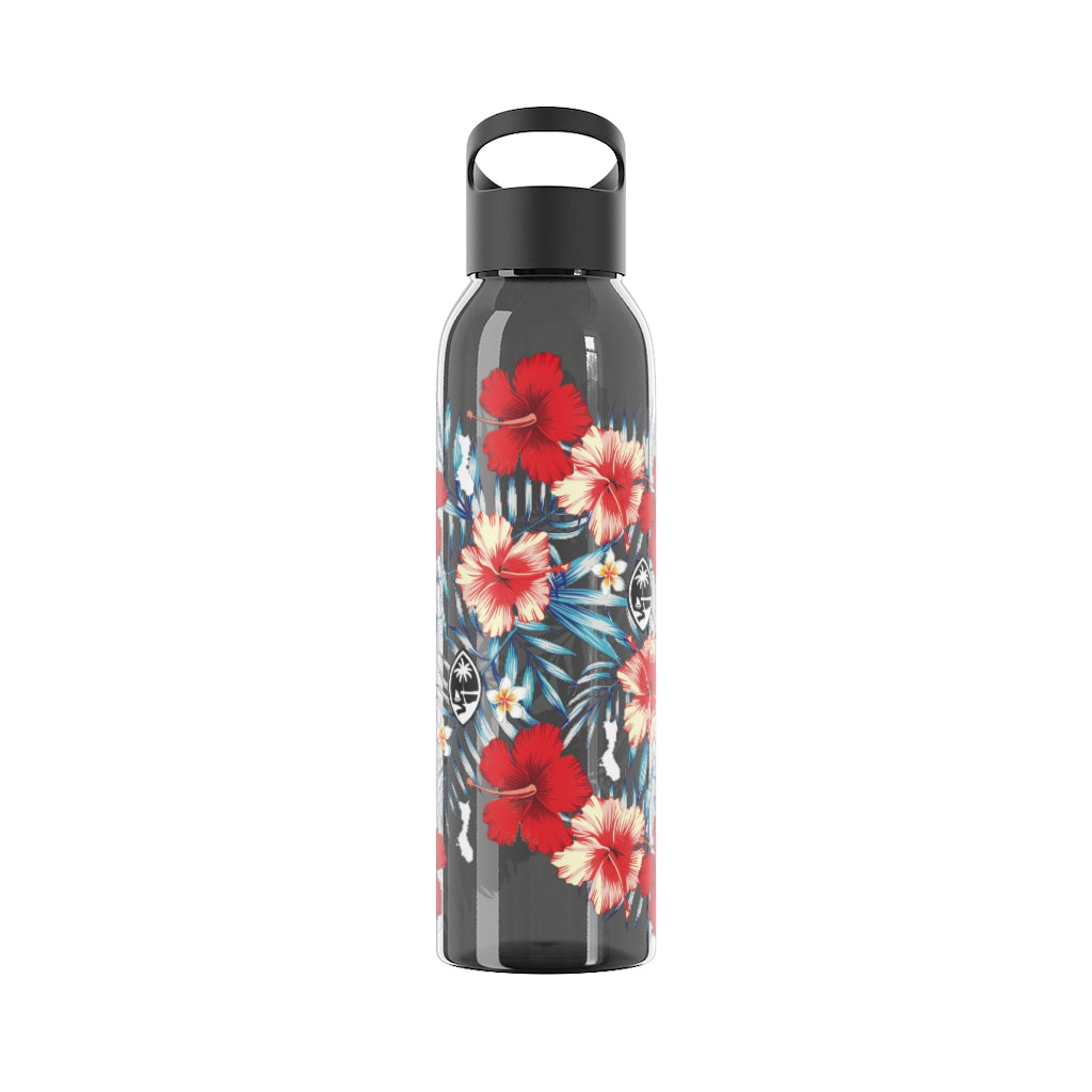 Guam Tropical Floral Sky Water Bottle