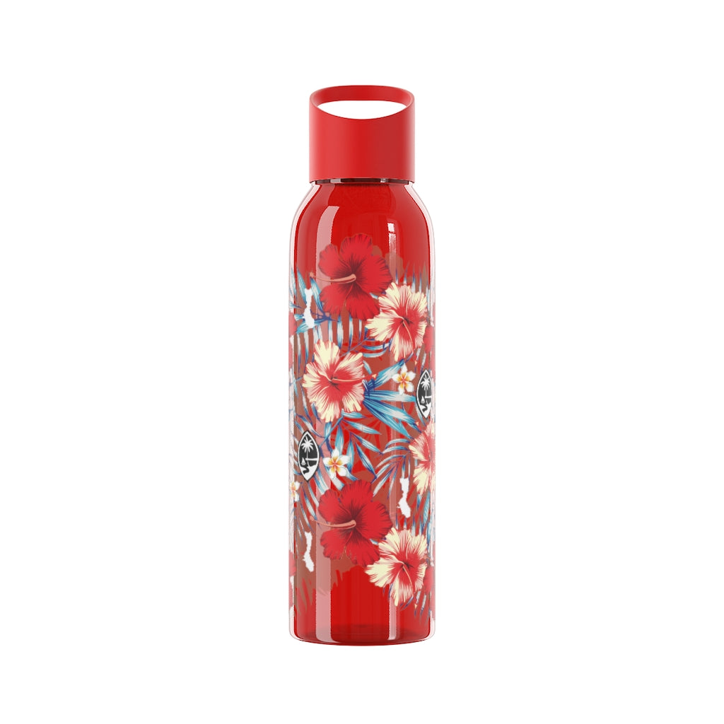 Guam Tropical Floral Sky Water Bottle