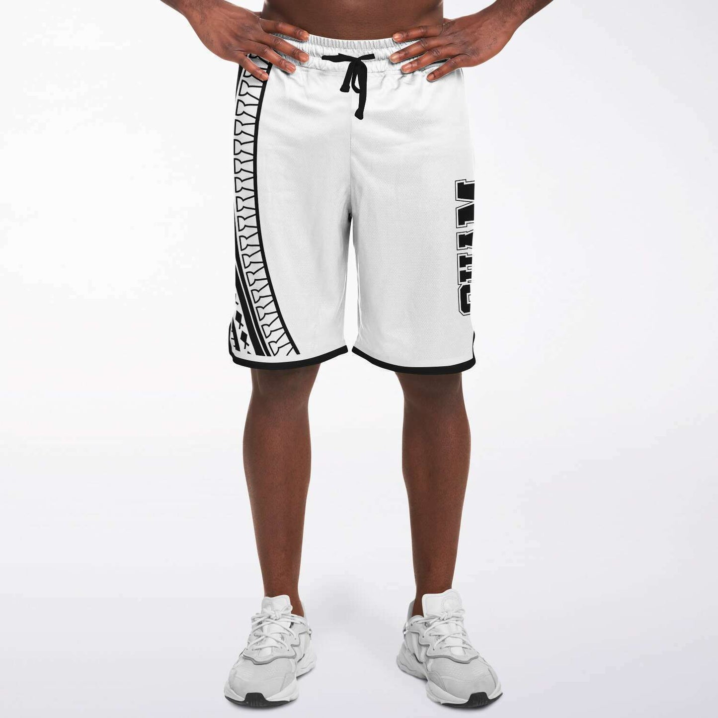 Guam Tribal White Basketball Shorts