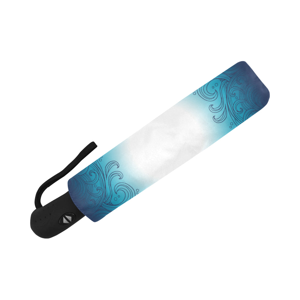 Guam Ombre Waves Automatic Folding Umbrella