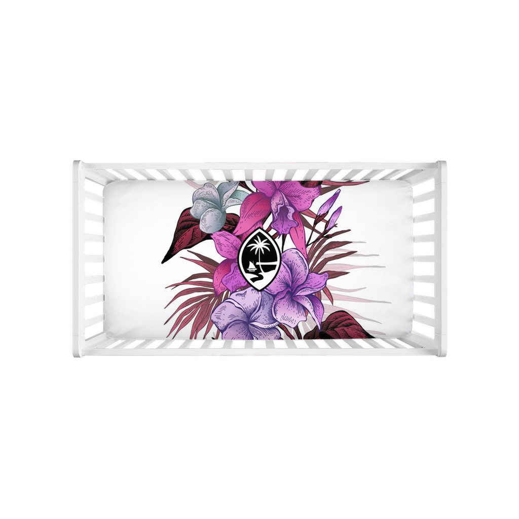 Guam Vintage Hibiscus Baby Crib Sheet