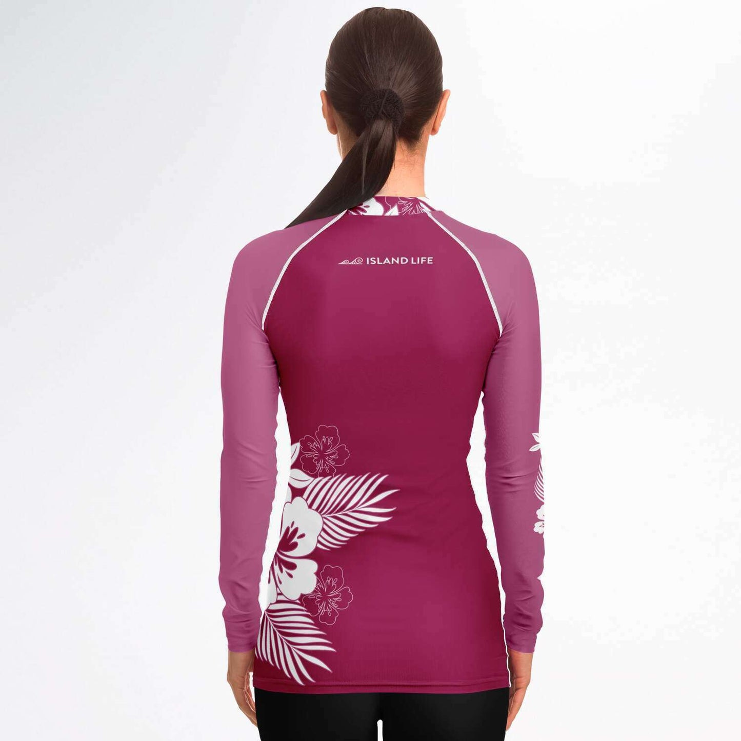 Guam Fuchsia Tropical Women's Rashguard