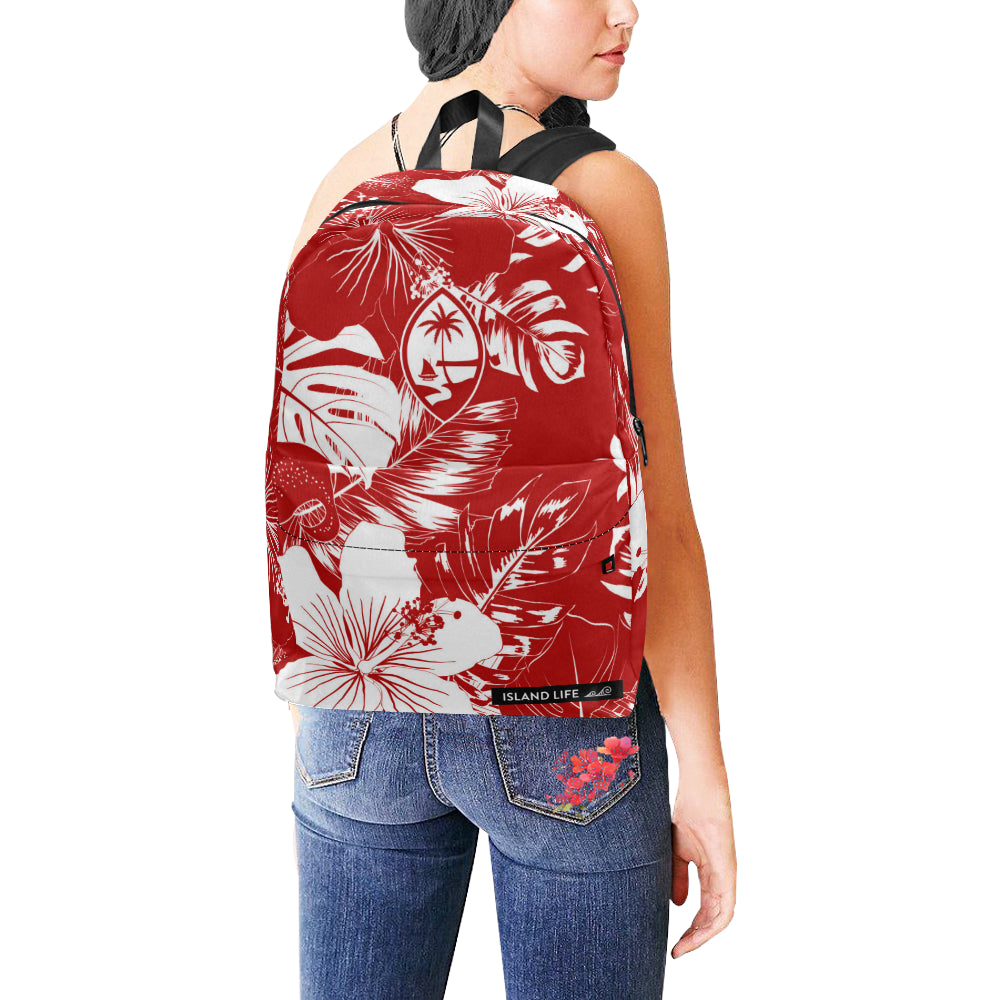 Guam Red Floral Unisex Classic Backpack