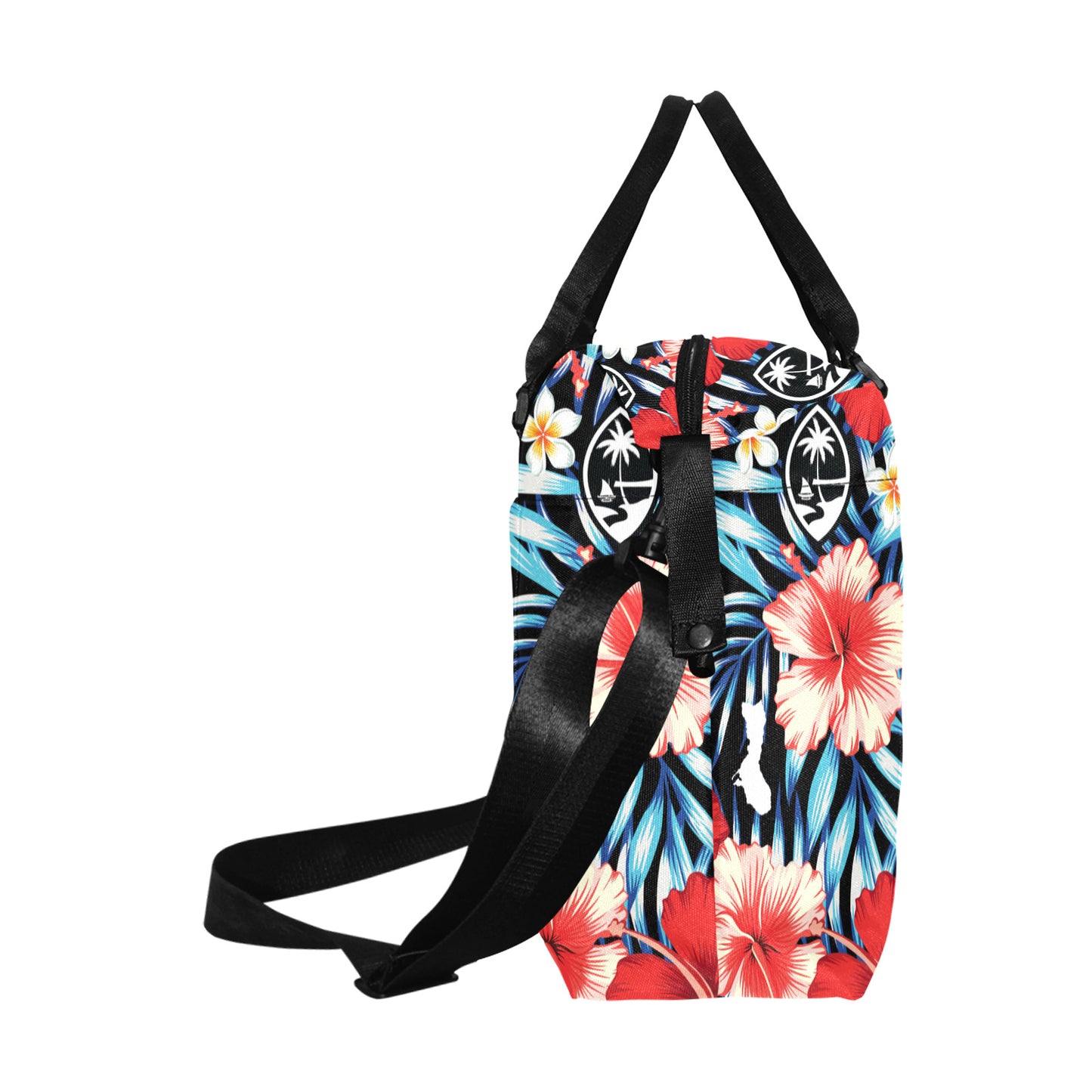 Guam Tropical Floral Large Travel Duffel Bag