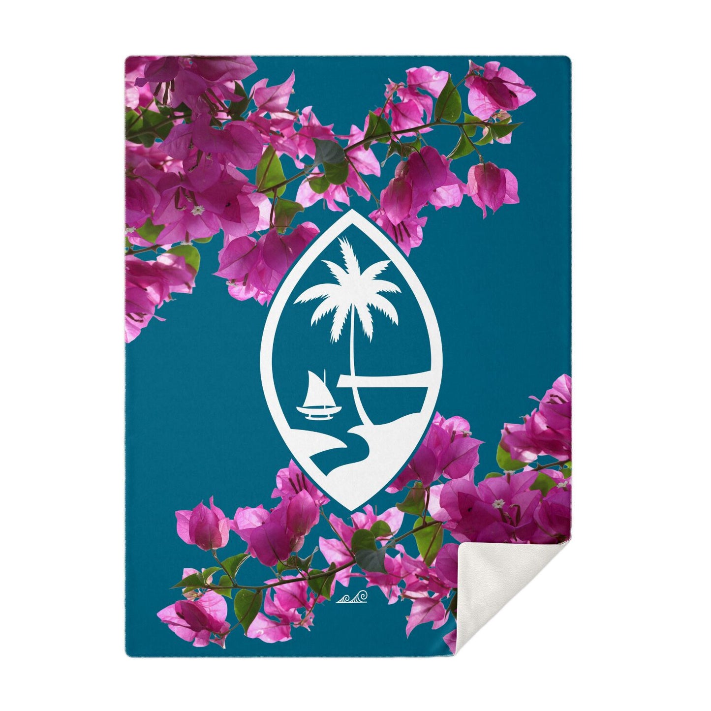 Guam Puti Tai Nobio Bougainvillea Microfleece Blanket