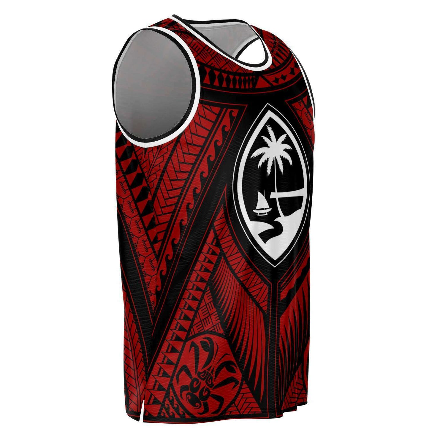 Guahan Tribal Red Basketball Jersey