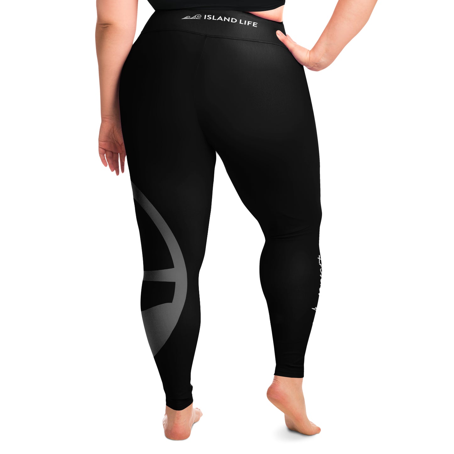 Guam Seal Island Girl Black Curvy Leggings