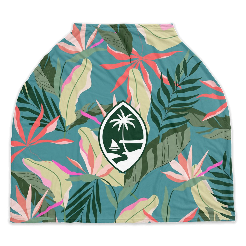 Guam Blue Birds of Paradise Nursing Car Seat Cover