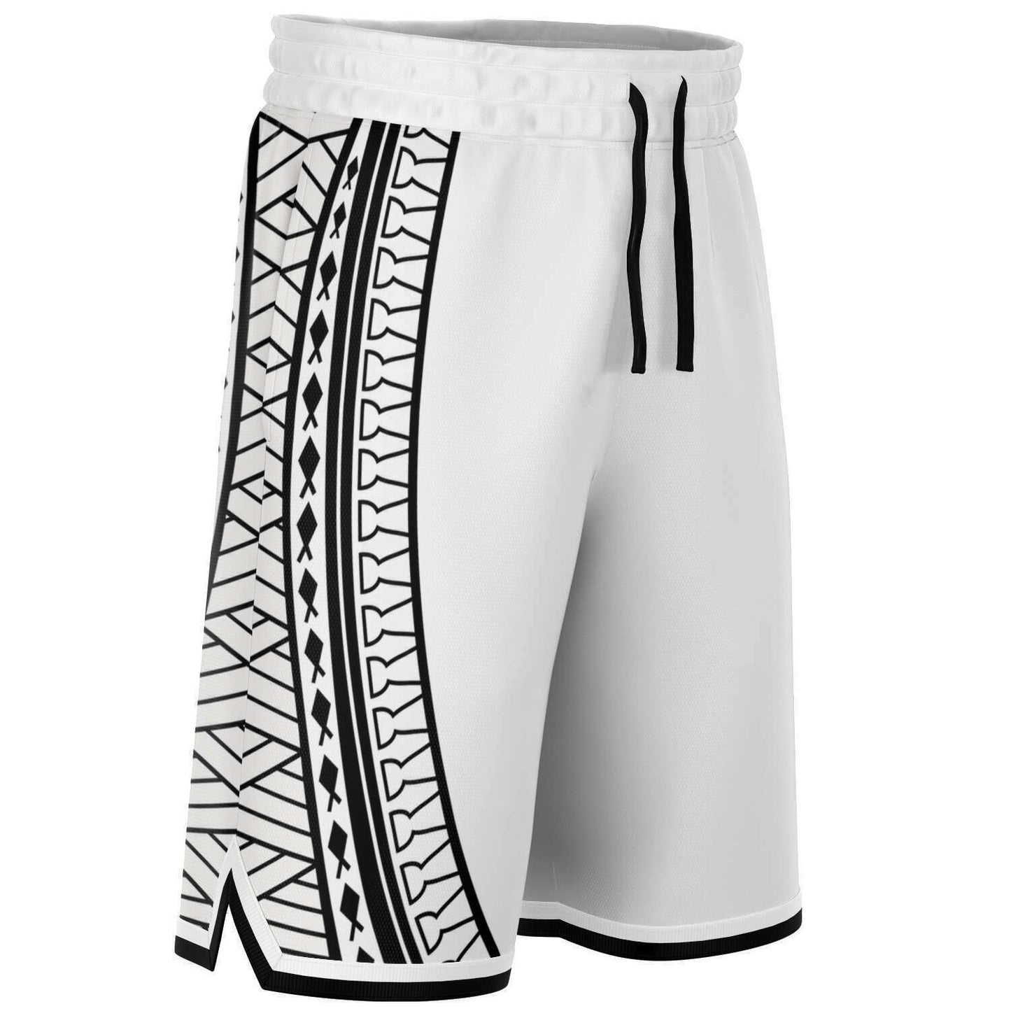 Guam Tribal White Basketball Shorts